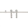 vidaXL Kit fixation porte coulissante 183 cm Acier inoxydable Argent&eacute;