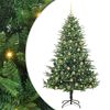 vidaXL Arbre de No&euml;l artificiel pr&eacute;-&eacute;clair&eacute; avec ensemble de boules