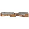 vidaXL Ensemble de canap&eacute;s d'ext&eacute;rieur 9 pcs Gris Naturel et Clair