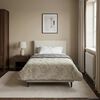 vidaXL Duvet complet toute l'ann&eacute;e Matelass&eacute; Gris clair 140 x 220 cm