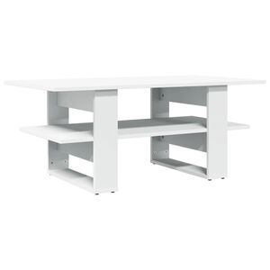 vidaXL Table basse blanc 102x55x42 cm bois d'ing&eacute;nierie