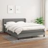 vidaXL Sommier &agrave; lattes de lit avec matelas Gris fonc&eacute; 140x190cm Tissu
