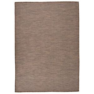 vidaXL Tapis &agrave; tissage plat d'ext&eacute;rieur 140x200 cm Marron