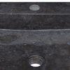 vidaXL Lavabo Noir 40x40x12 cm Marbre