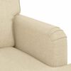vidaXL Canap&eacute; 140cm 2 pcs Cr&egrave;me M&eacute;tал
