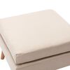 vidaXL Repose-pied Cr&egrave;me Tissu