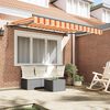 vidaXL Auvent R&eacute;tractable Jaune 350 x 200 cm tissu