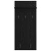 vidaXL Porte-manteau mural avec &eacute;tag&egrave;re Ch&ecirc;ne noir 40 x 10 x 90 cm