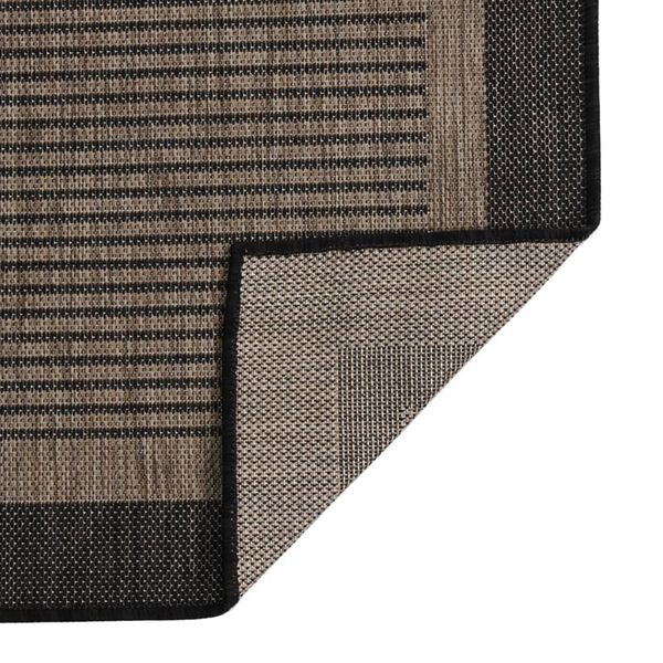 vidaXL Tapis à tissage plat d'extérieur 200x280 cm Marron foncé
