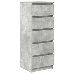 vidaXL Buffet avec tiroirs gris b&eacute;ton 37,5x35x99 cm bois d'ing&eacute;nierie