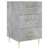 vidaXL Table de chevet gris b&eacute;ton 40x40x66 cm bois d'ing&eacute;nierie