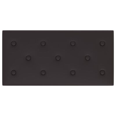 vidaXL Panneaux muraux 12 pcs Noir 60x30 cm Similicuir 2,16 m²