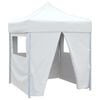 vidaXL Tente de r&eacute;ception pliable avec 4 parois 2x2 m Acier Blanc