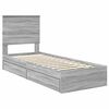 vidaXL Lit de Rangement Gris Sonoma 75 x 190 cm Bois d'ing&eacute;nierie
