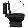 vidaXL Toilette avec r&eacute;servoir Noir