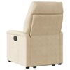 vidaXL Fauteuil inclinable de massage cr&egrave;me tissu microfibre