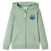 Sweat-shirt &agrave; capuche et fermeture &eacute;clair pour enfants kaki clair 104