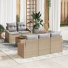 vidaXL Ensemble de canap&eacute; de jardin 6 pcs Beige et Gris clair