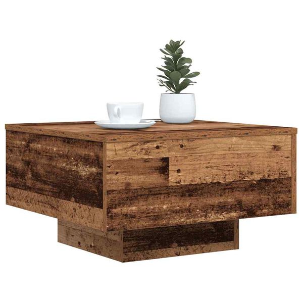vidaXL Table basse Bois Ancien 55 x 55 x 31 cm Bois d'ing&eacute;nierie