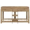 vidaXL Lit Superpos&eacute; pour Enfants Ch&ecirc;ne artisanal 100 x 200 cm