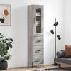vidaXL Buffet haut Sonoma gris 34,5x34x180 cm Bois d'ing&eacute;nierie