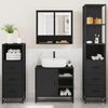 vidaXL Ensemble de meubles salle de bain 4 pcs noir bois d'ing&eacute;nierie