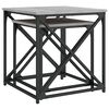 vidaXL Tables basses gigognes 2 pcs sonoma gris bois d'ing&eacute;nierie
