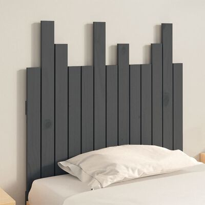 vidaXL Tête de lit murale Gris 82,5x3x80 cm Bois massif de pin