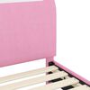 vidaXL Cadre de lit pour enfants avec t&ecirc;te de lit Rose 80 x 200 cm