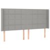 vidaXL Sommier &agrave; lattes de lit matelas LED Gris clair 180x200 cm Tissu