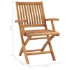 vidaXL Chaises pliables de jardin lot de 8 Bois de teck solide