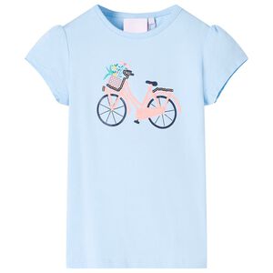 vidaXL T-shirt pour enfants bleu clair 116