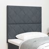 vidaXL T&ecirc;te de lit LED Gris fonc&eacute; 90 cm Cuir synth&eacute;tique
