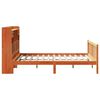 vidaXL Lit biblioth&egrave;que sans matelas cire marron 140x190 cm pin massif