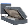 vidaXL Lit de rangement LED avec matelas Gris fonc&eacute; 90 x 200 cm