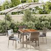 vidaXL Ensemble &agrave; manger de jardin 5 pcs coussins gris r&eacute;sine tress&eacute;e