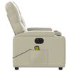 vidaXL Fauteuil de massage inclinable &eacute;lectrique cr&egrave;me similicuir