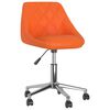 vidaXL Chaises &agrave; manger pivotantes lot de 2 orange similicuir