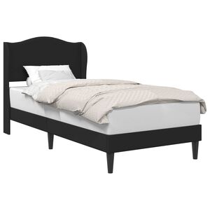 vidaXL Cadre de lit avec t&ecirc;te de lit Noir 90 x 190 cm Simili cuir