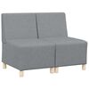 vidaXL Unit&eacute; de Sofa Modulaire Sans Accoudoirs 2 pc Gris clair tissu
