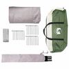 vidaXL Tente tipi avec toit avec &eacute;vent Vert et gris 600 x 600 x 347 cm