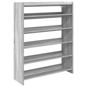 vidaXL &Eacute;tag&egrave;re &agrave; chaussures sonoma gris 80x25x100 cm bois d'ing&eacute;nierie