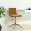 vidaXL Chaise pivotante de salle &agrave; manger Marron Velours