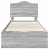 vidaXL Cadre de lit Gris Sonoma 75 x 190 cm Bois Ing&eacute;nierie