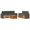 vidaXL Ensemble de canap&eacute;s d'ext&eacute;rieur 6 pc Naturel et Anthracite