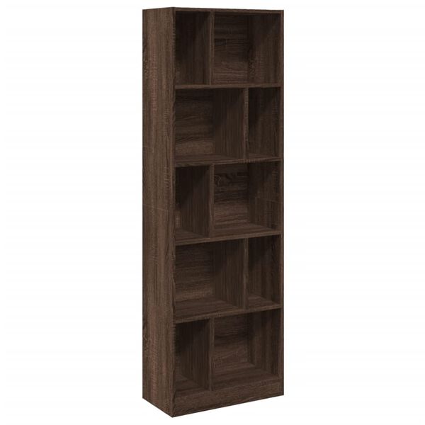 vidaXL Biblioth&egrave;que ch&ecirc;ne marron 57x28,5x174 cm bois d'ing&eacute;nierie