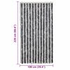 vidaXL Rideau anti-mouches gris et noir 100x220 cm chenille