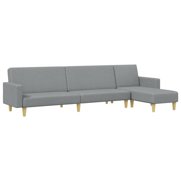 vidaXL Ensemble de canap&eacute;s 2 pcs gris clair tissu