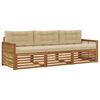 vidaXL Ensemble de canap&eacute;s d'ext&eacute;rieur 3 pc Naturel et Beige