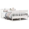 vidaXL Cadre de lit sans matelas blanc 140x190 cm bois de pin massif